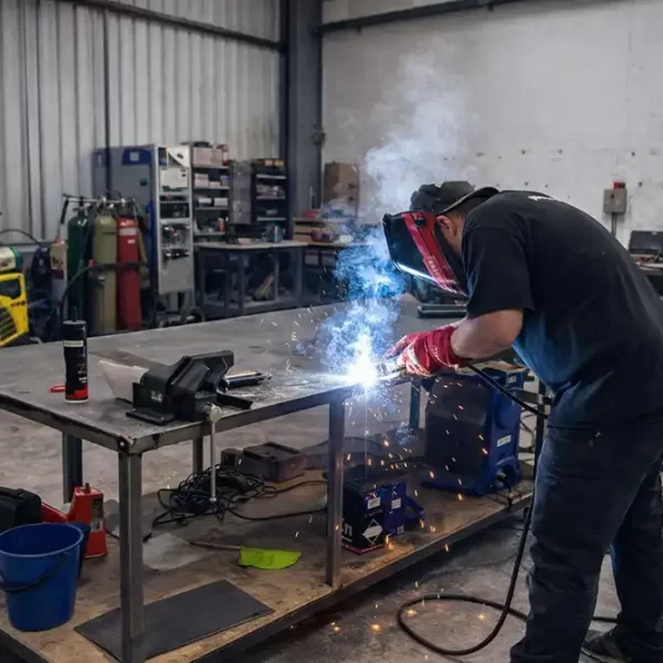 Skilled fabrication work underway in the Elite RV workshop