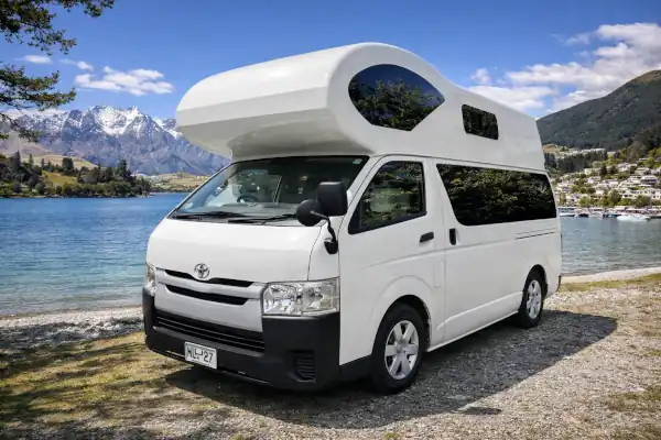 Enigma campervan in a New Zealand landscape