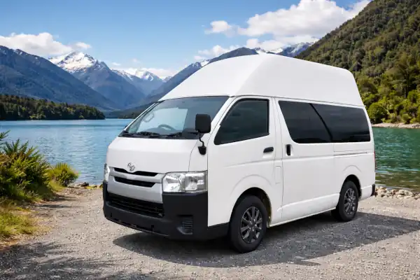 Serenity campervan in a New Zealand landscape